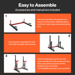 Centra Squat Rack 250kg Adjustable Bench Press Stand Power Rack Black
