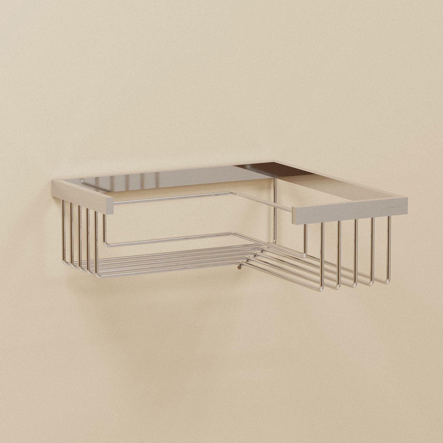 Corner Shower Caddy, 25cm, Chrome, Wall Mounted, Architect Collection