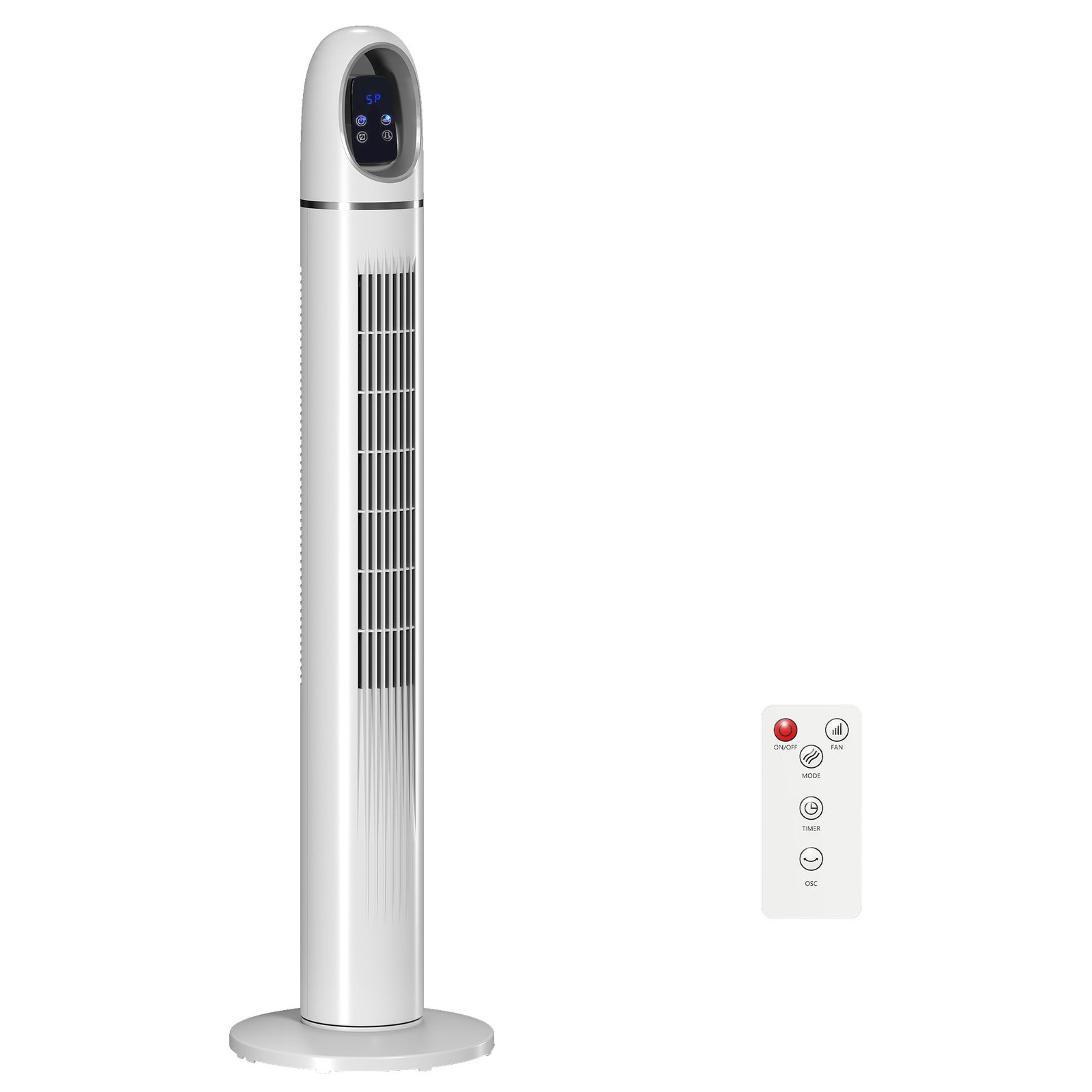 HOMCOM Tower Fan For Bedroom, Standing Floor Fan With 70° Oscillating