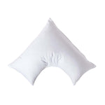 V Shaped Pillowcase Organic Cotton 400 Tc | V Shape | White