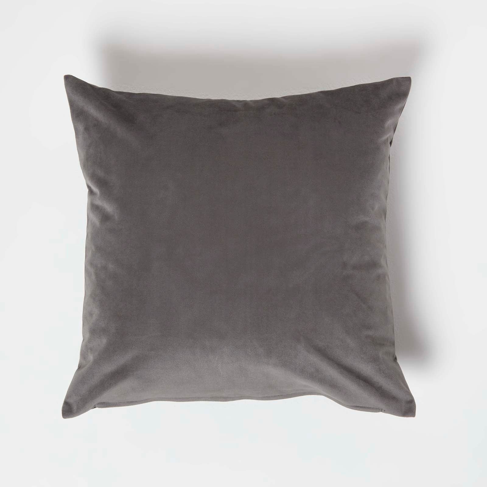 Velvet Cushion With Microfibre Insert | 45cm x 45cm | Grey