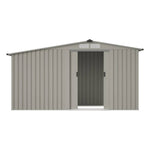 4x8ft Metal Garden Storage Shed With  Extra 70cm Firewood Storage