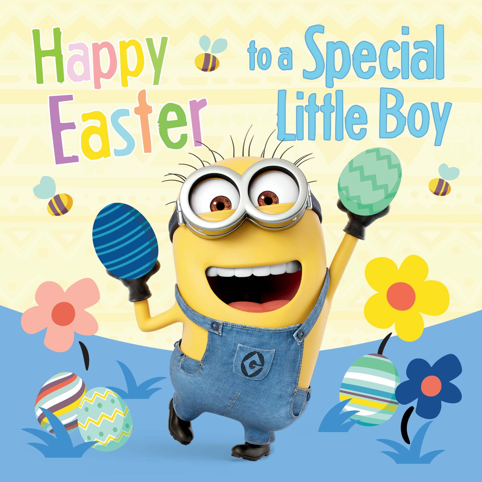 Minions Happy Easter Card 'to A Special Little Boy' Official Product