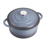 Enameled Cast Iron Dutch Oven With Lid, Heavy-duty Round Casserole Pot, Oven Safe Up To 500°f | 5l | Grey