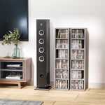 Set Of 2 Cd Storage Units With Adjustable Shelves | One Size | Gray