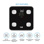 Smart Body Fat Bathroom Scale Monitor 15 Compositions Free App