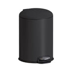 Bathroom Bin 3l, Pedal Soft-close Bucket Matt Black Essentials Collection