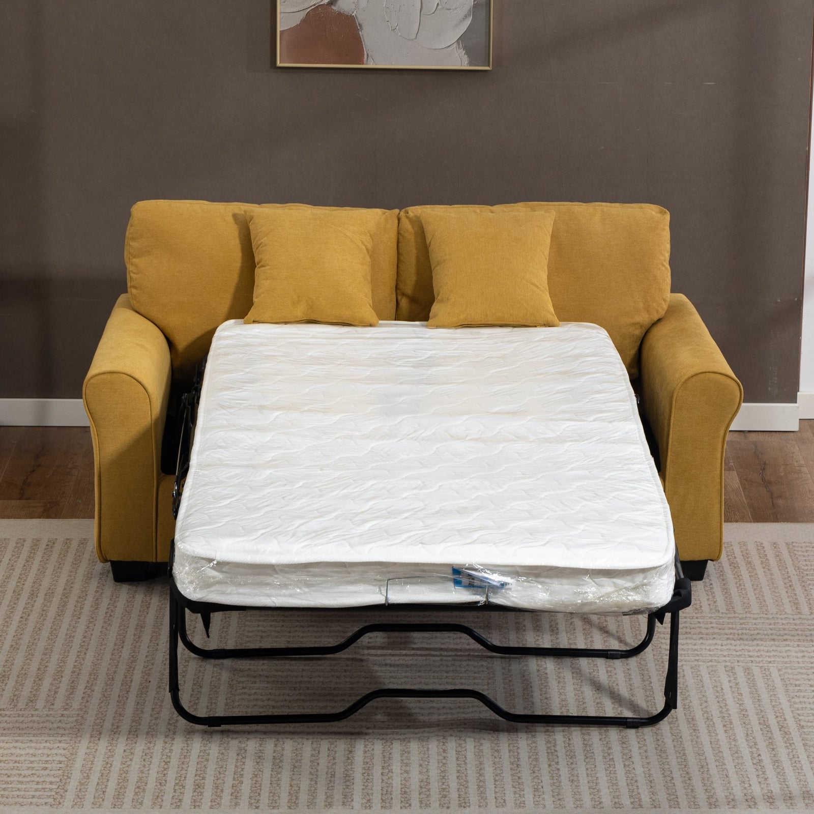 Lewiston Fabric Pull Out Sofabed | Yellow