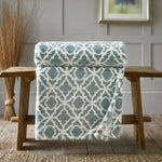 Morley Printed Heavyweight Supersoft Fleece Throw | 150cm x 180cm | Light Green