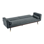 Faux Suede Click-clack Sofa Bed - 3 Seater | Grey