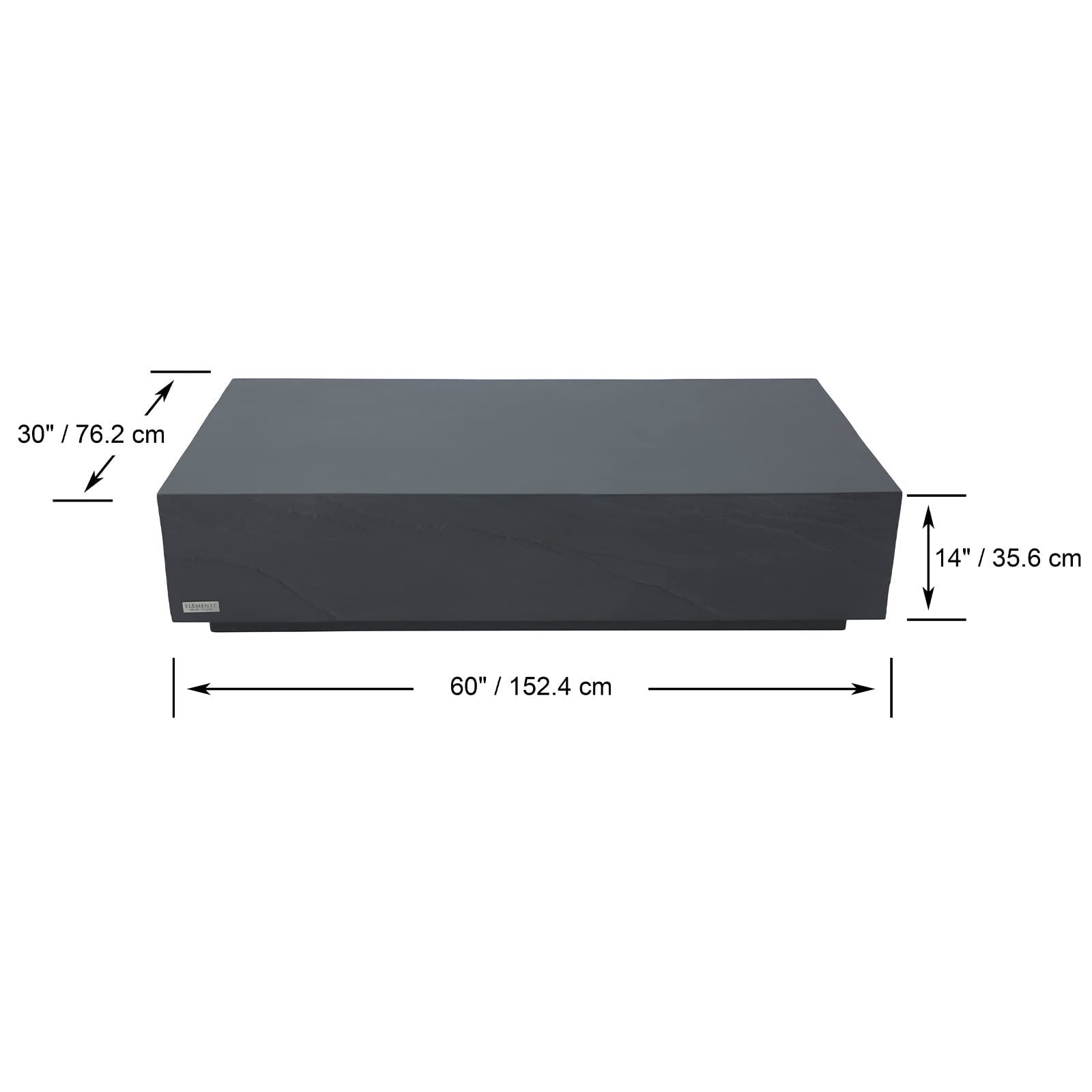 Colorado Grc Rectangular Coffee Table | Slate Black