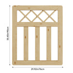 76m W X 90cm H Outdoor Cross Top Wooden Garden Gate Pedestrian Fence Yard Door