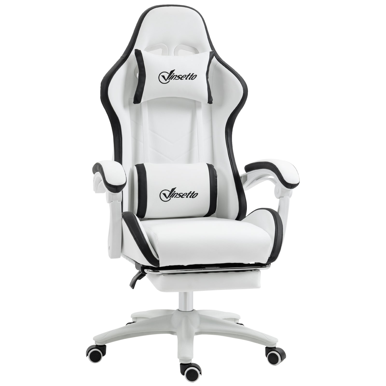 Reclining Pu Gaming Chair W/ Headrest | Black