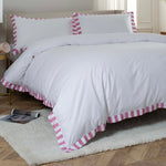Celine Cotton Printed Duvet Cover Set | Double | Pink