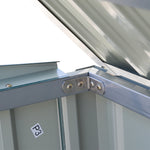 Garden Storage Shed Bike Metal Pent Tool Shed House Galvanized Steel Can Put 2-3 Bicycles (d105x W176x H130cm) | Green