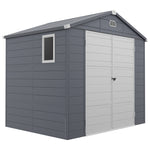 Garden Shed Tool Storage House With Lockable Door, Kit | Large | Gray