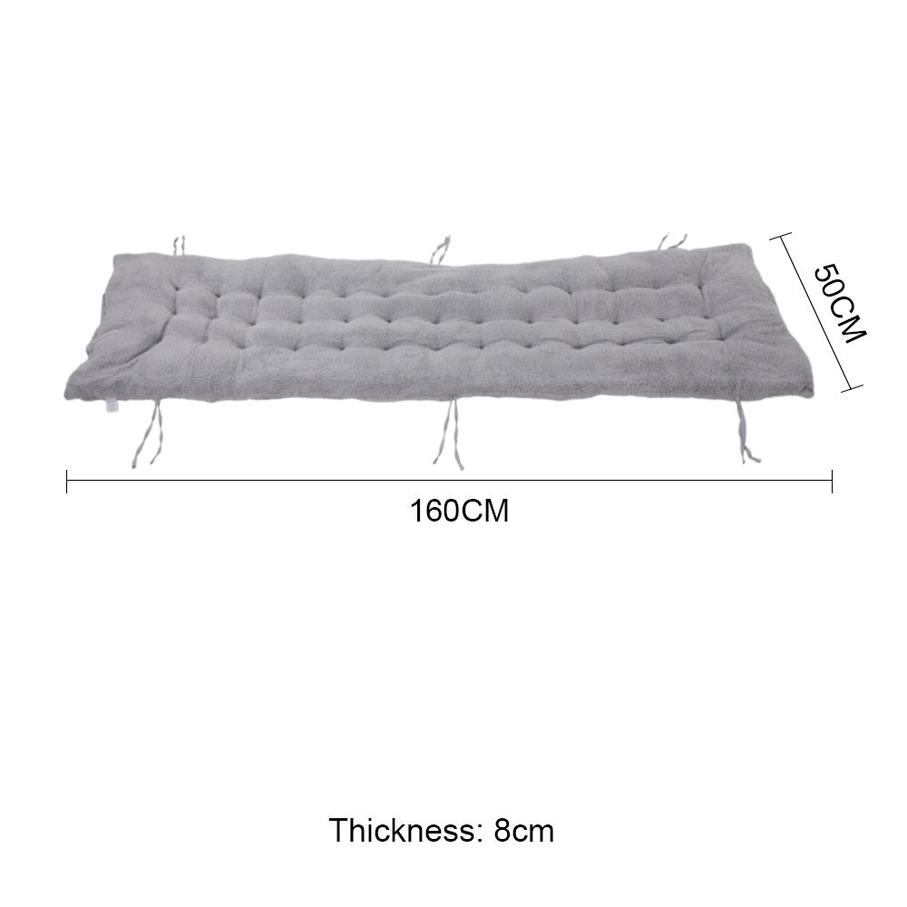 Thick Sherpa Fleece Lounger Cushion Soft Plush Recliner Chair Pad | Small | Grey