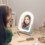 Vanity Mirror With Lights, 3 Colour, 360° Rotation | Small | White