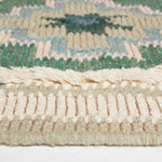 Matala Green & Blue Kilim Wool Rug | 200cm | Light Green