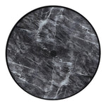 Round Garden Tempered Glass Marble Coffee Table - 80cm Dia X 72cm