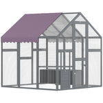 Large Chicken Run, Walk In Chicken Coop With Waterproof Cover, 1.7 X 1.8 X 1.8 M