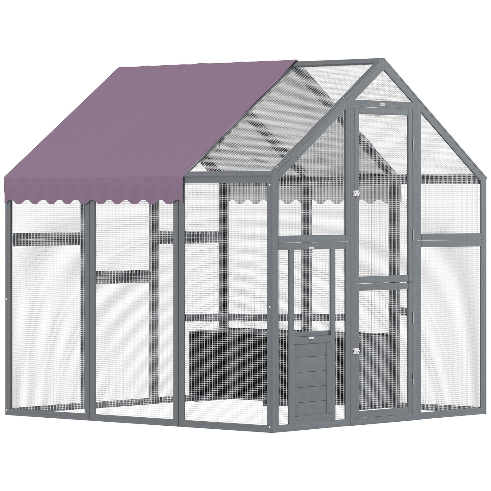 Large Chicken Run, Walk In Chicken Coop With Waterproof Cover, 1.7 X 1.8 X 1.8 M