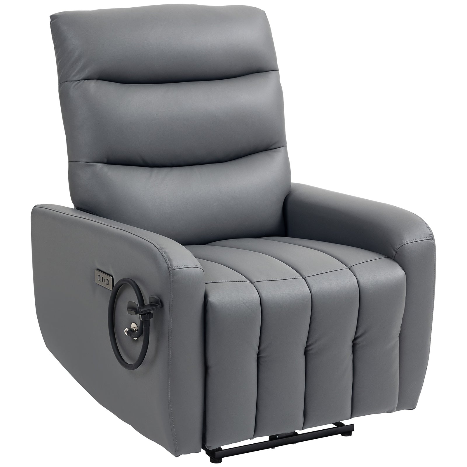 HOMCOM Electric Recliner Chair With Phone Holder, Usb Charge Port