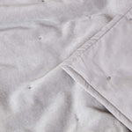 Velvet Cotton Quilted Throw | 150cm x 200cm | Light Grey