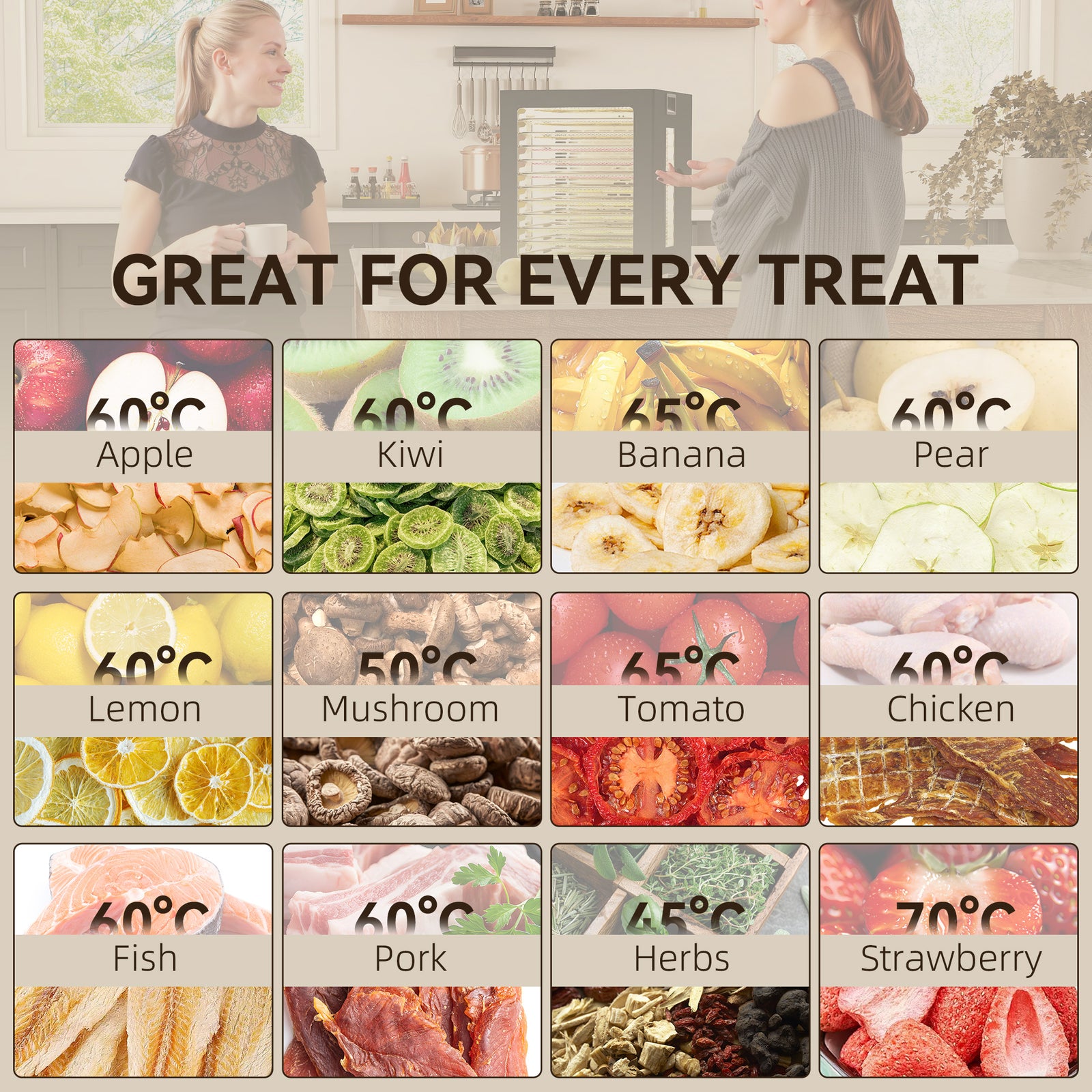 Food Dehydrator, 12 Tray, 850w
