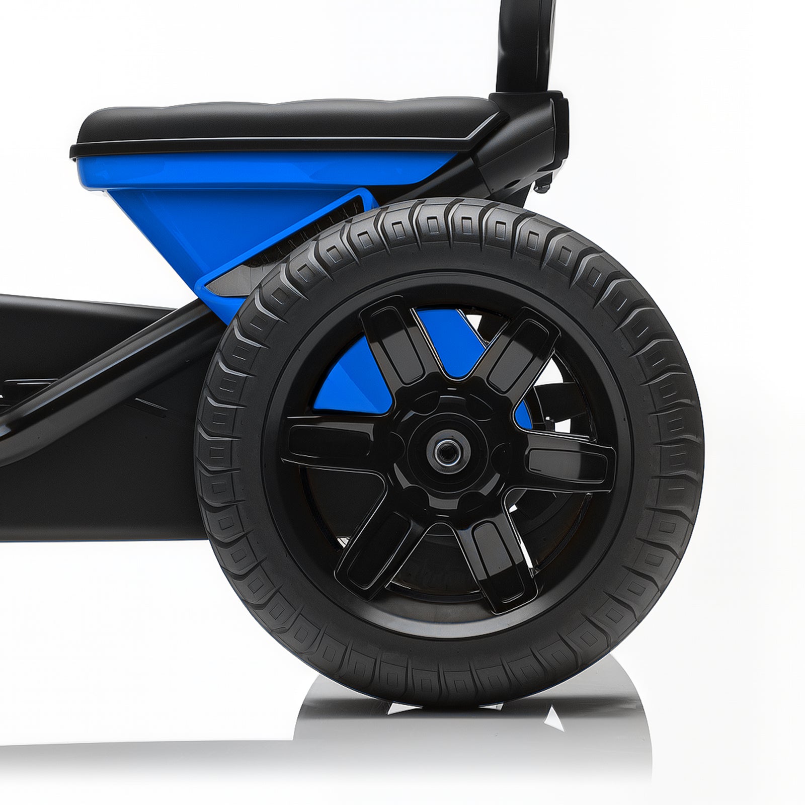 Pedal Go-kart For Kids With Silent Eva Wheels, Metal Frame | Blue