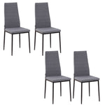 High Back Linen Dining Chairs, Accent