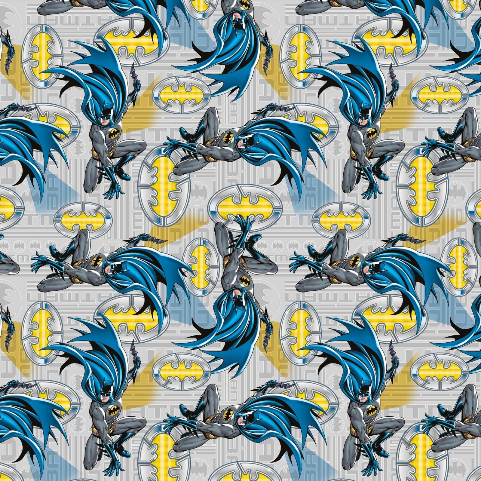 Dc Comics Batman Gift Wrap, 2 Sheet 2 Tag, Official Product