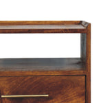 Valenza Open Frame Bedside, 2 Drawers, 1 Open Shelf, brown