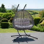 Alston Double Garden Hanging Egg Chair | Light Grey