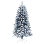 5/6ft Blue Snow Flocked Christmas Tree, Hinged | 5ft | Blue