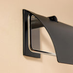 Toilet Roll Holder With Cover, Self-adhesive, Black, Stick Collection