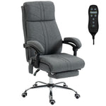 Vibration Massage Office Chair With Heat, Footrest | Grey