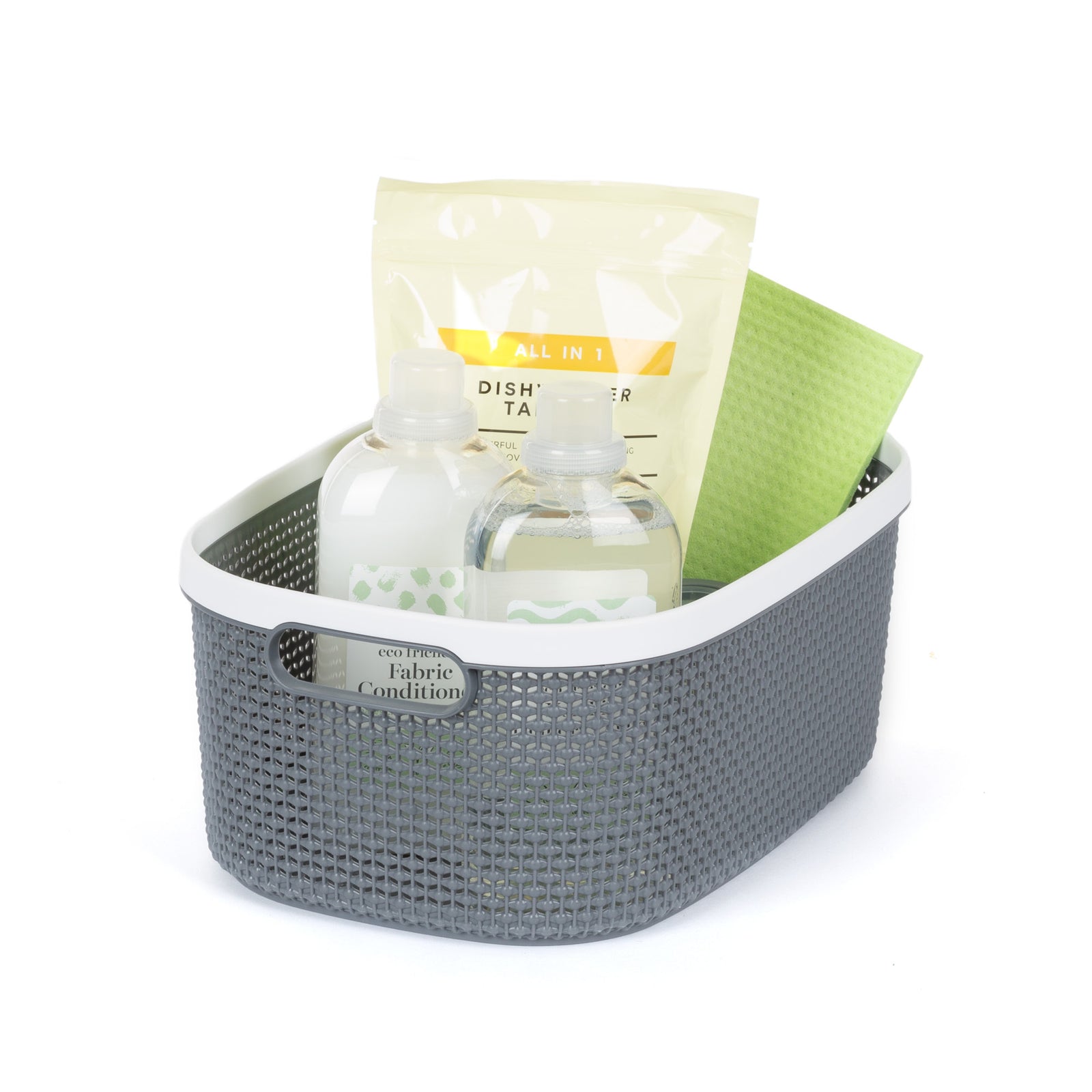 Kovan Grey Woven Basket - 14l