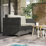 Rattan Wicker 3-seater Sofa Chair Patio Furniture W/cushion