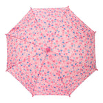 Childrens/kids Hearts Stick Umbrella | One Size | Pink