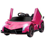 Lamborghini Veneno Licensed Electric Ride-on Car W/ Remote | Pink