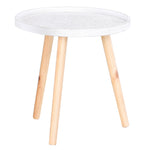Round Table, Solid Wood Legs, Side Coffee Table