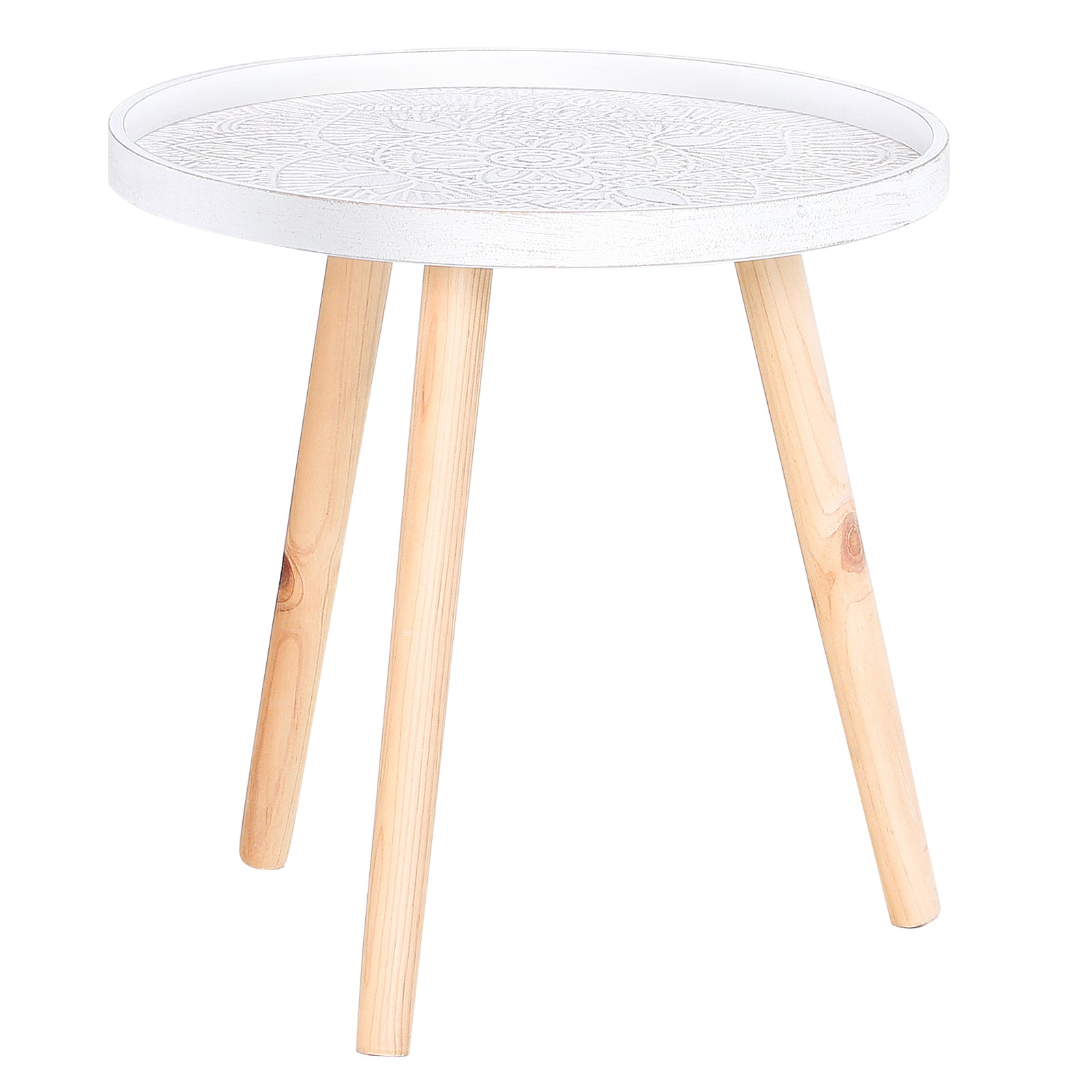 Round Table, Solid Wood Legs, Side Coffee Table