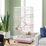 4/6-level Small Animal Cage, Indoor Pet House | Pink