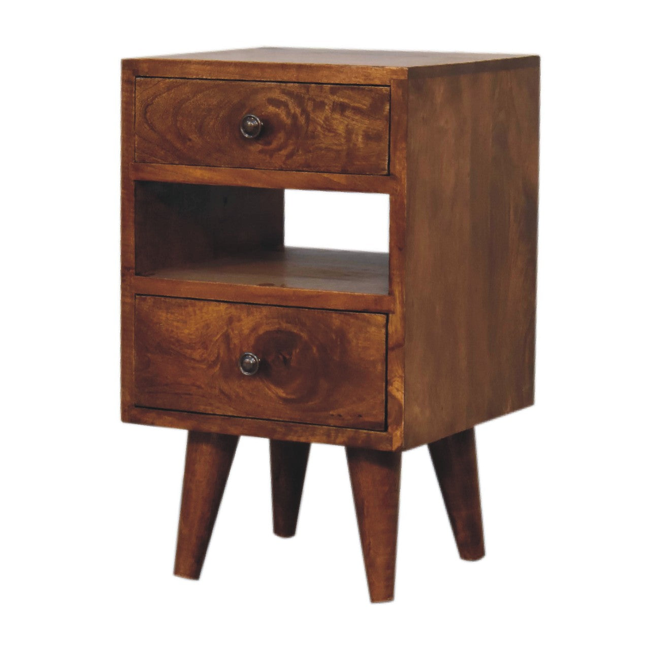 Solid Wood Mini Classic Multi Chestnut Bedside