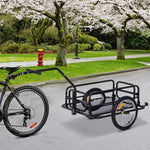 Folding Bicycle Cargo Cart With Hitch Black