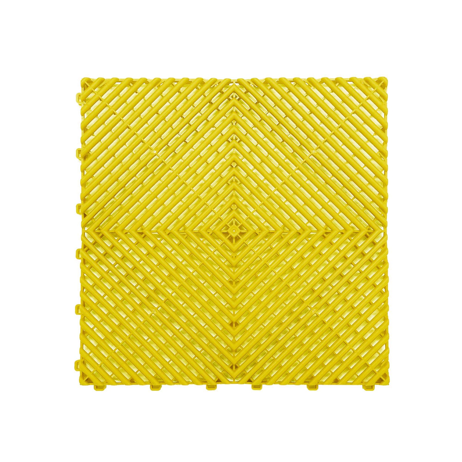 Heavy Duty Vented Garage Interlocking Floor Tiles | Yellow