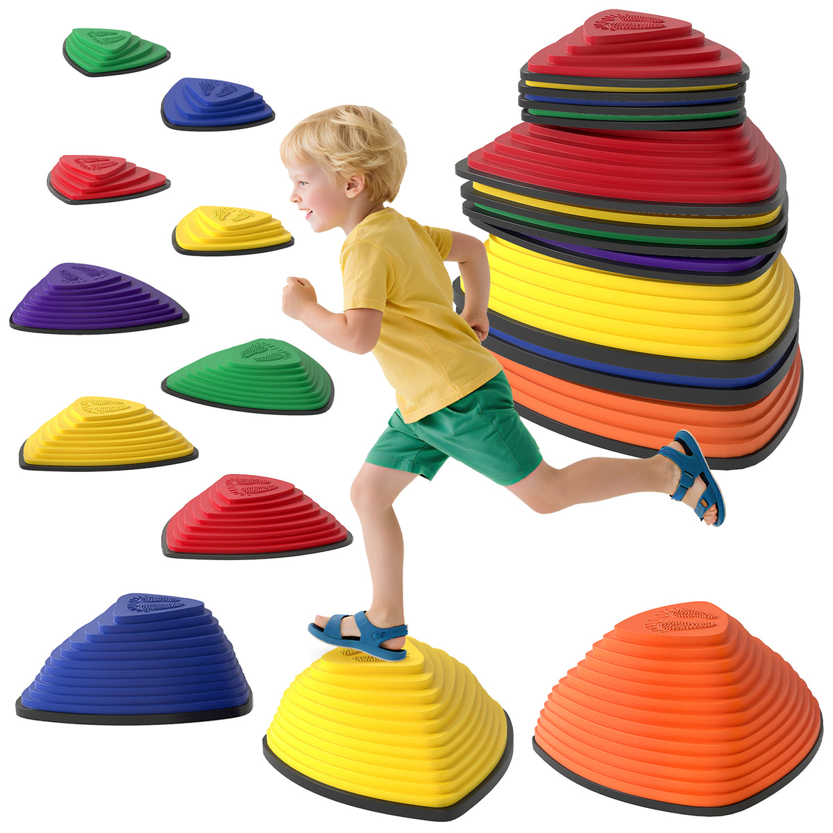 11 Pieces Stepping Stones For Balance And Motor Skills | Multi