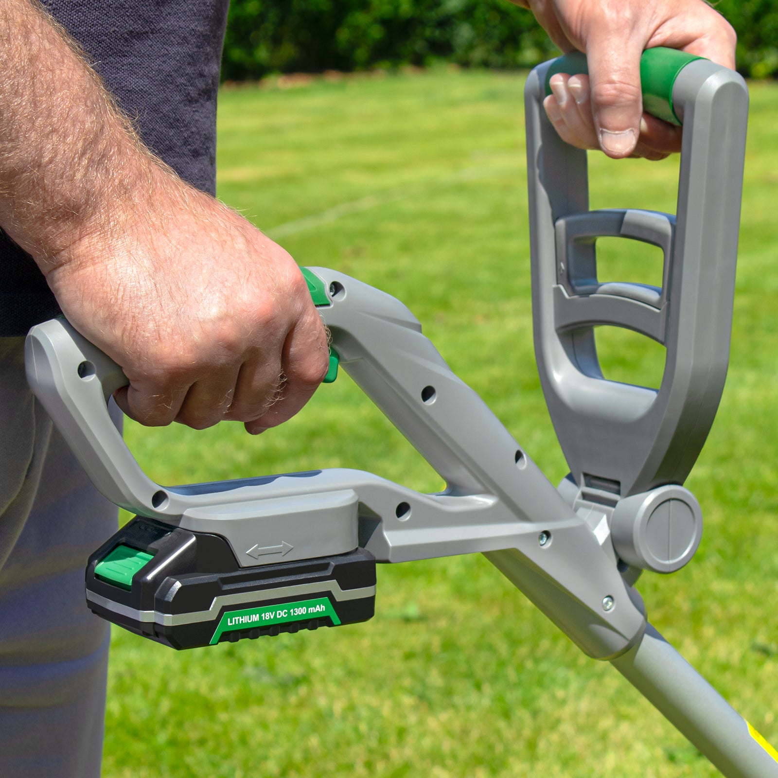 Cordless Garden Grass Strimmer Trimmer 18v Lithium Ion Rechargeable