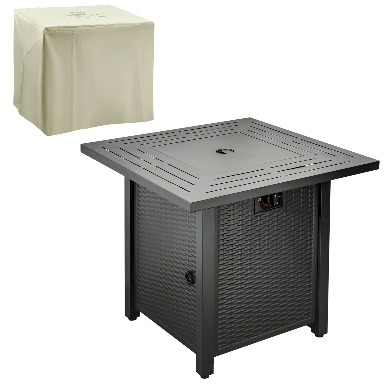 Propane Fire Pit Table 40000 Btu W/ Lava Rocks